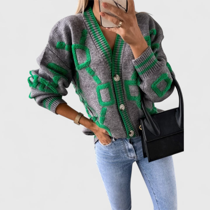 Cristine - Block Knit Cardigan