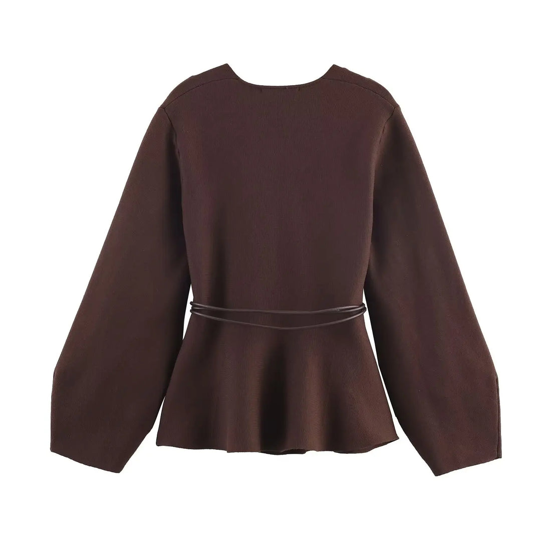 Clara | Bow-Tie Knitted Cardigan