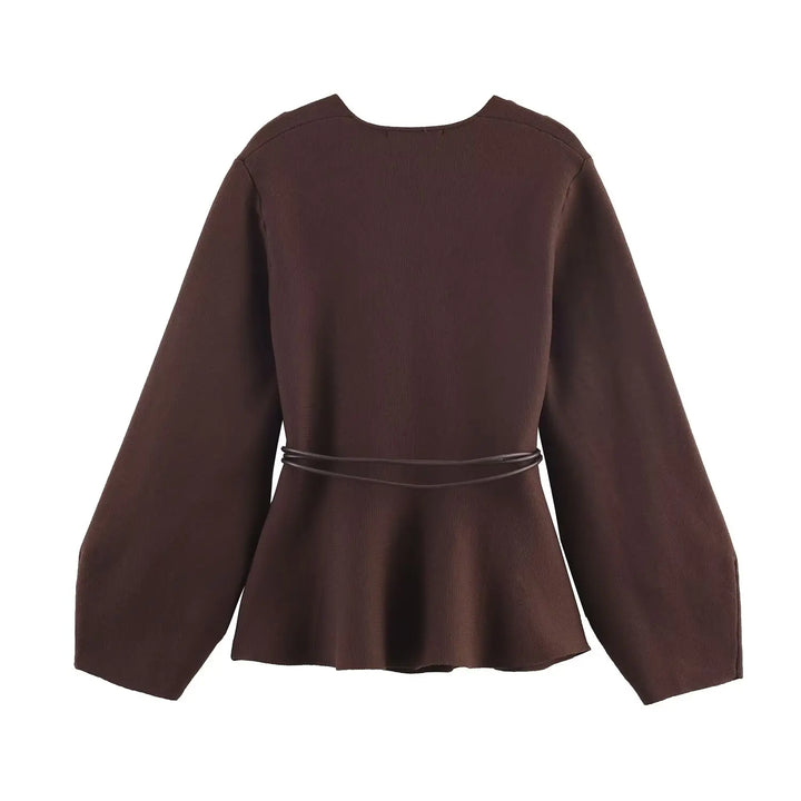 Clara | Bow-Tie Knitted Cardigan