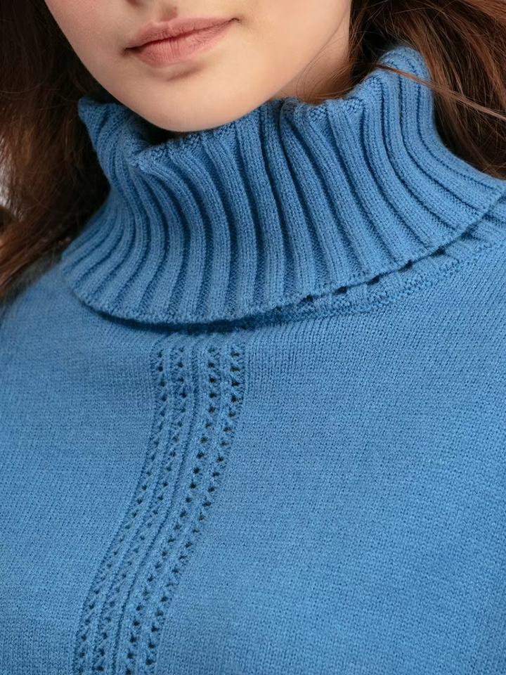 Scarlett | Chic High-Neck Knit Sweater & Loose Trousers Set