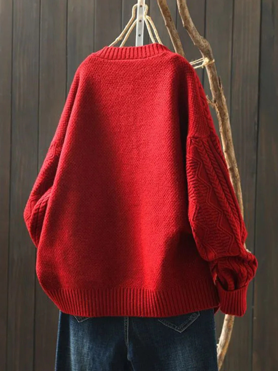 Lorena -  Comfortable Cable Cardigan