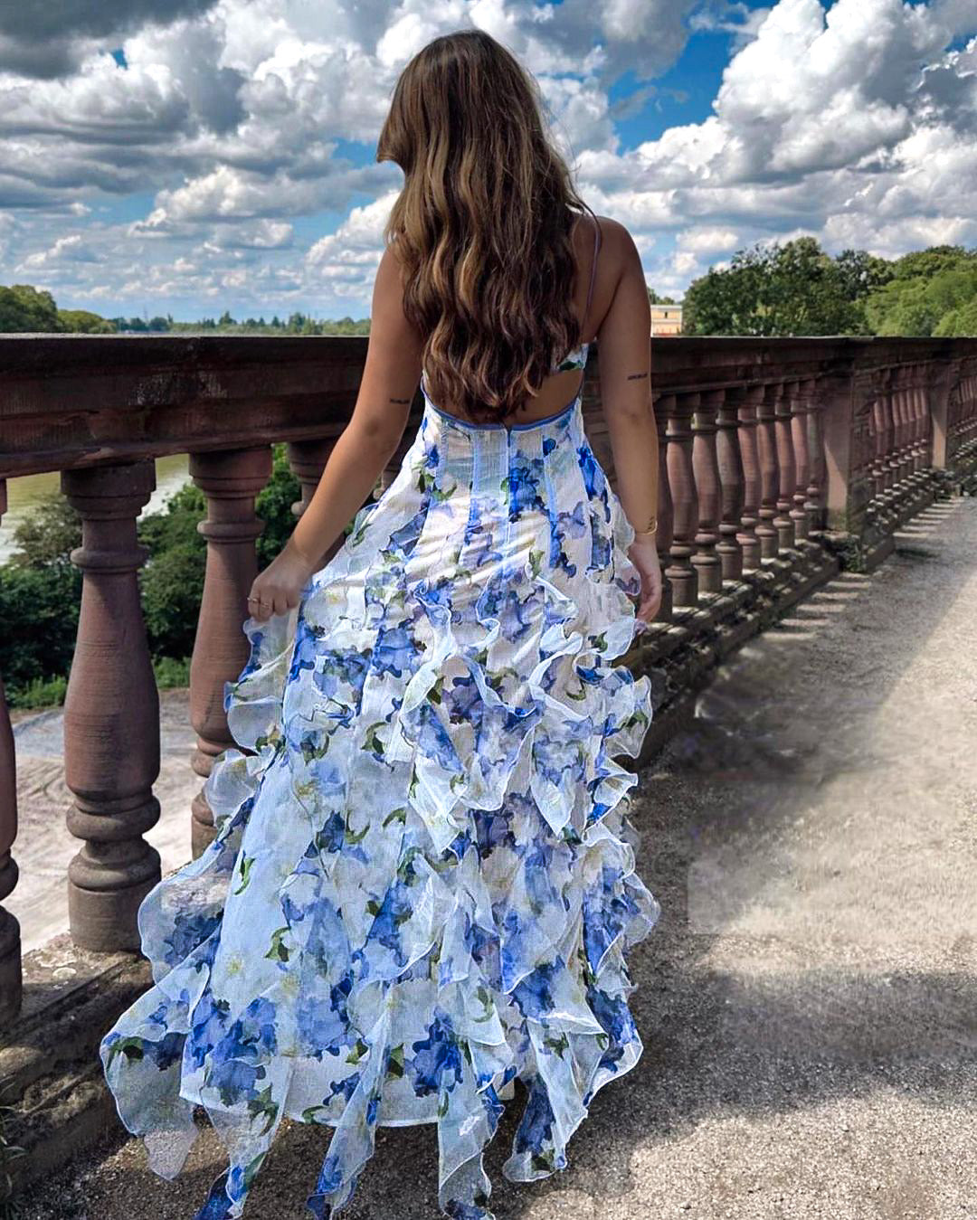 Tamarind | Petal Cascade Gown