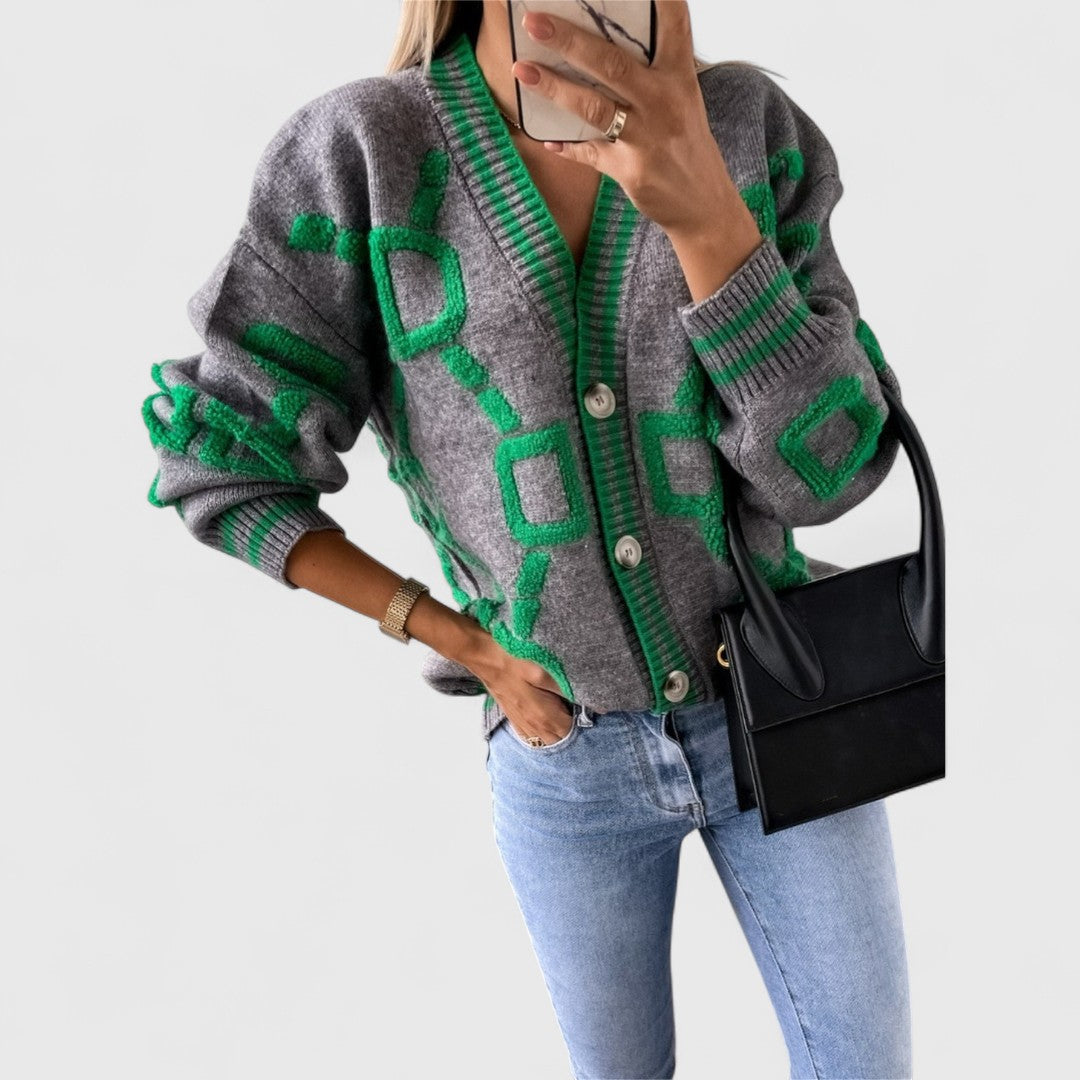 Cristine - Block Knit Cardigan