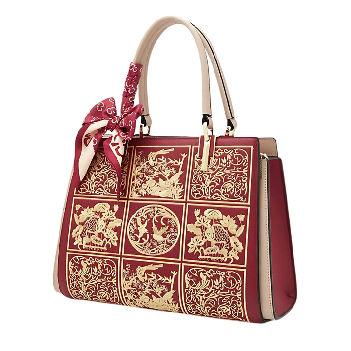 Sylvia™ – Unique crossbody bag with embroidery and bow