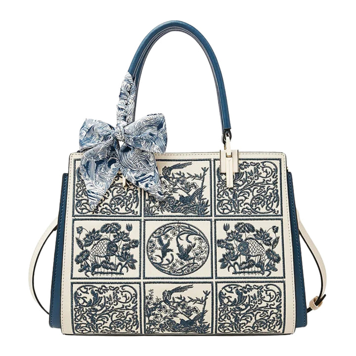 Sylvia™ – Unique crossbody bag with embroidery and bow