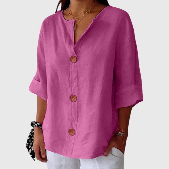 Reza - Casual Textured Blouse