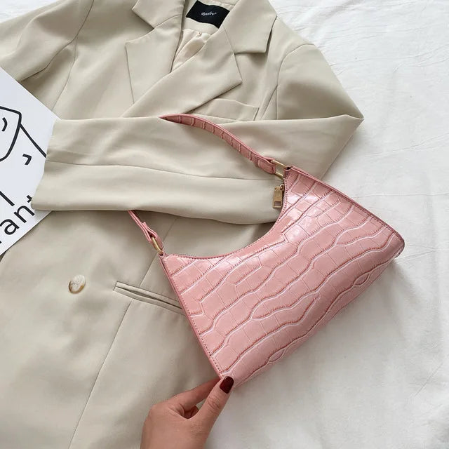 Tilly™ | Shiny Alligator Pattern Shoulder Bag