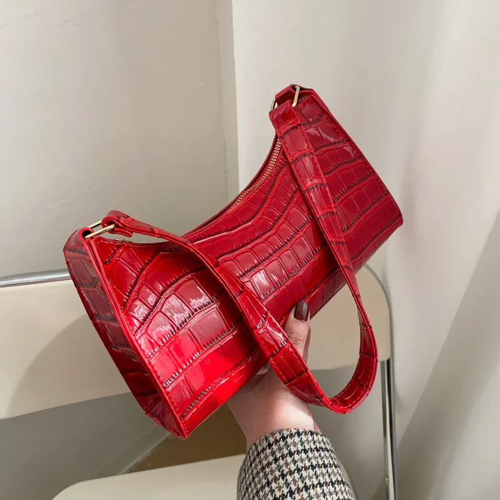 Tilly™ | Shiny Alligator Pattern Shoulder Bag