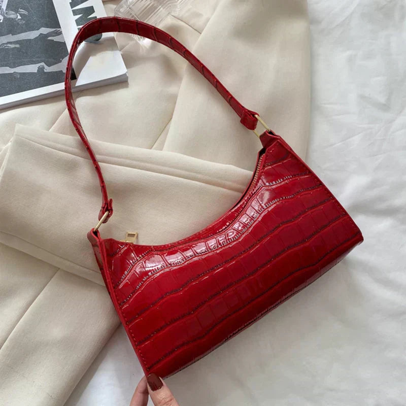 Tilly™ | Shiny Alligator Pattern Shoulder Bag