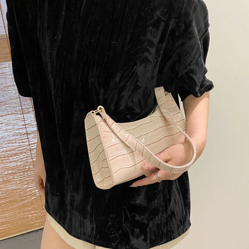Tilly™ | Shiny Alligator Pattern Shoulder Bag