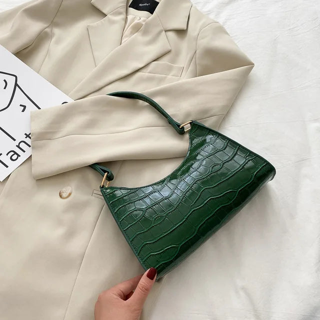 Tilly™ | Shiny Alligator Pattern Shoulder Bag
