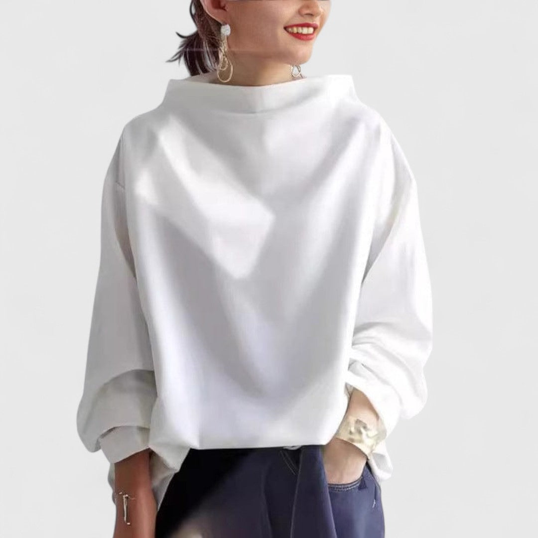 Elly - High-Neck Casual Top