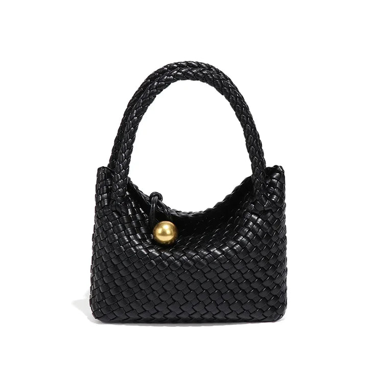 ASTRID™ | Elegant Leather Bag with Gold Accents