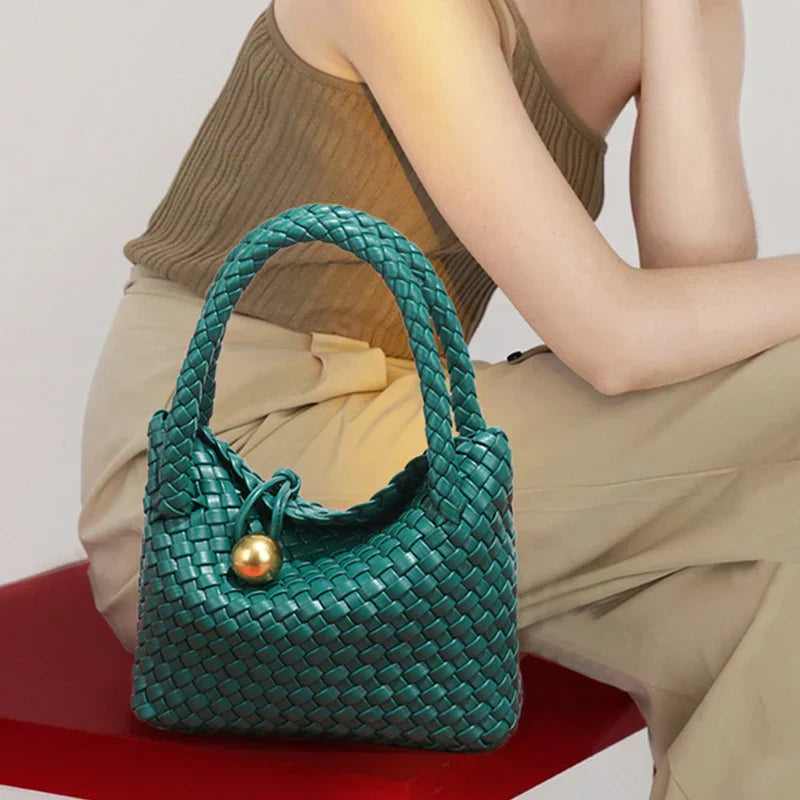ASTRID™ | Elegant Leather Bag with Gold Accents