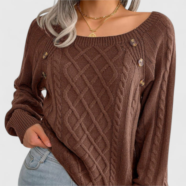 Malia - Knitted Sweater with Buttons