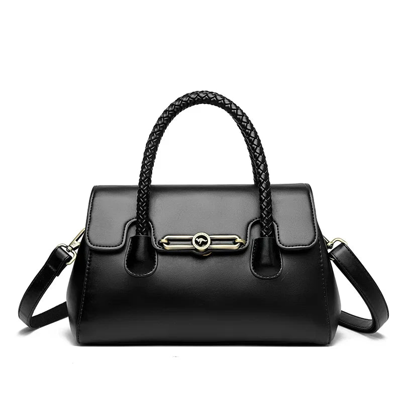 ronja™ – Classic Bag with Woven Handle and Gold Accents
