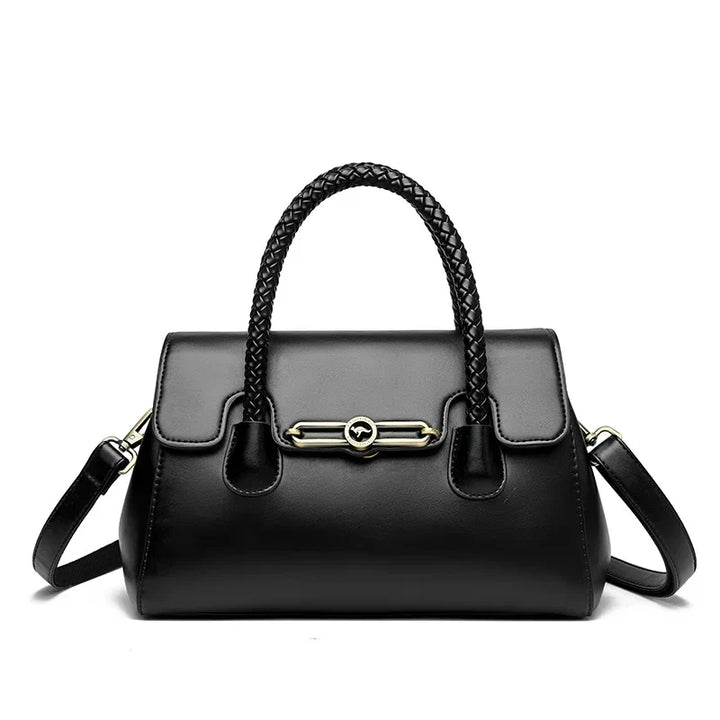ronja™ – Classic Bag with Woven Handle and Gold Accents