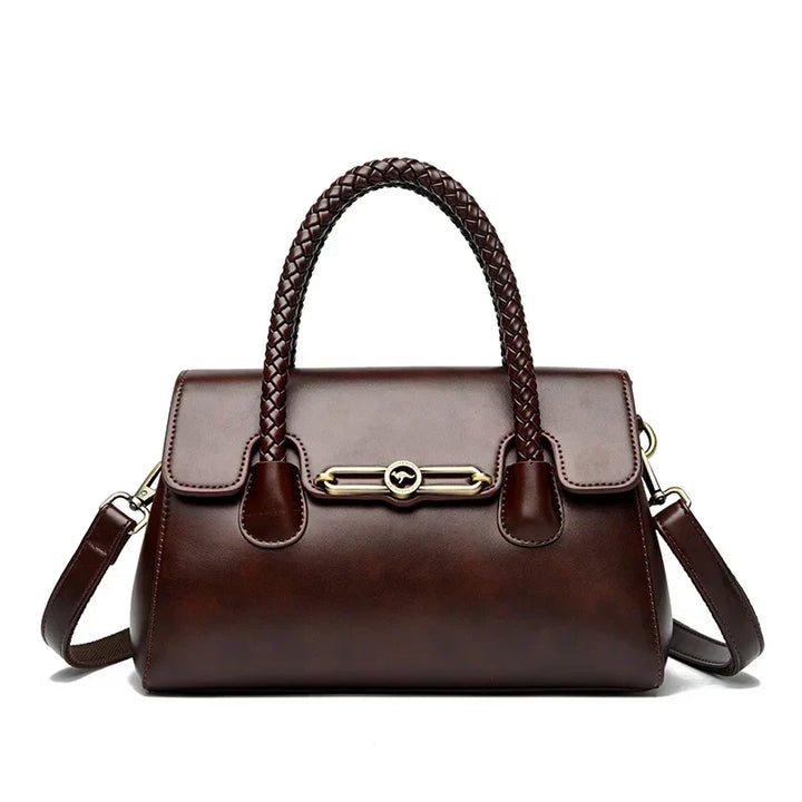ronja™ – Classic Bag with Woven Handle and Gold Accents