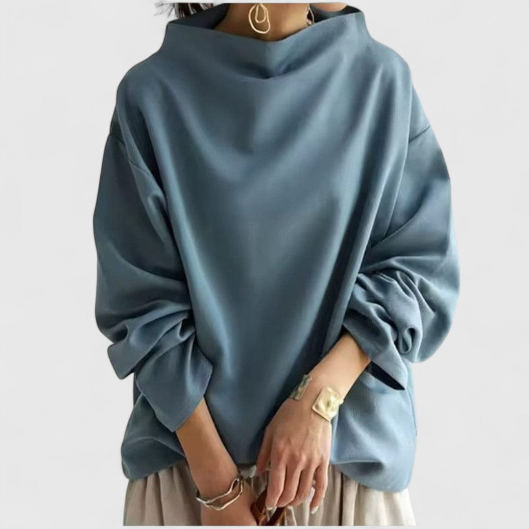 Elly - High-Neck Casual Top