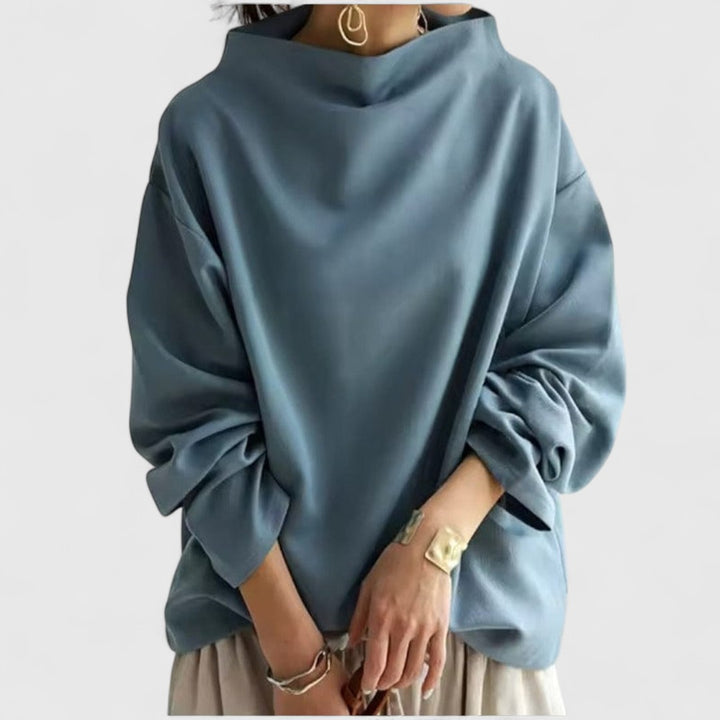 Elly - High-Neck Casual Top
