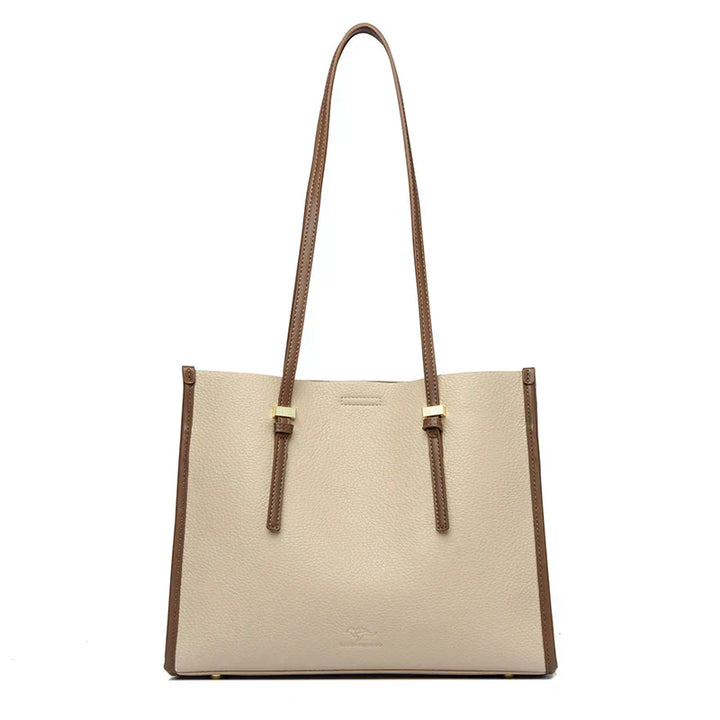 Elegant everyday bag with a leather look