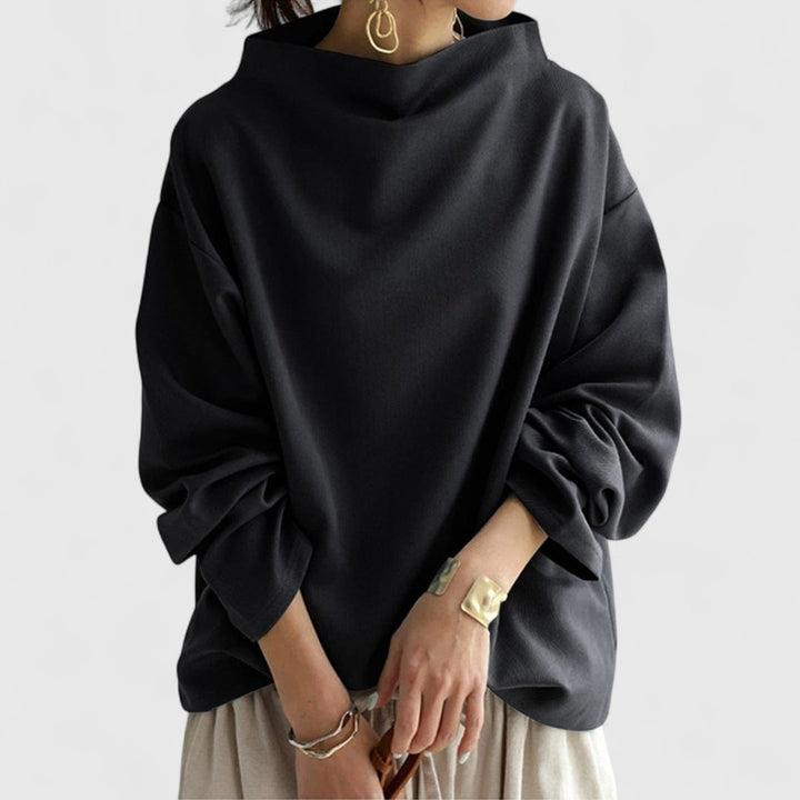 Elly - High-Neck Casual Top