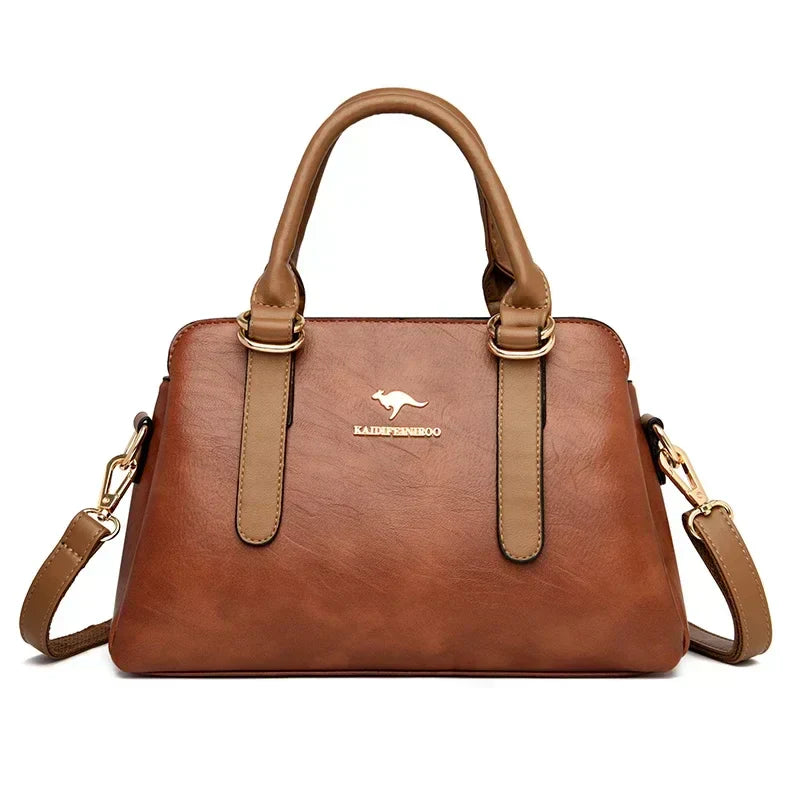 maria™ – Burgundy Handbag with Double Handles