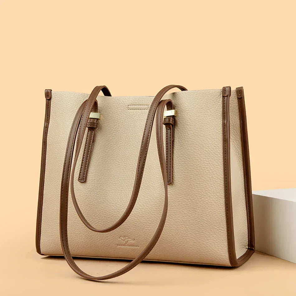 Elegant everyday bag with a leather look