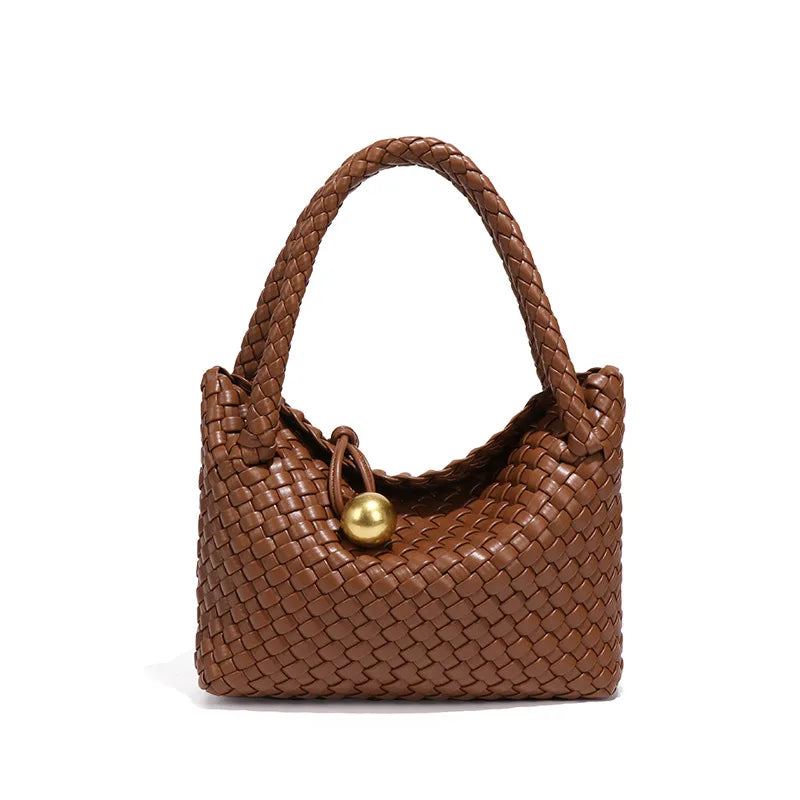 ASTRID™ | Elegant Leather Bag with Gold Accents