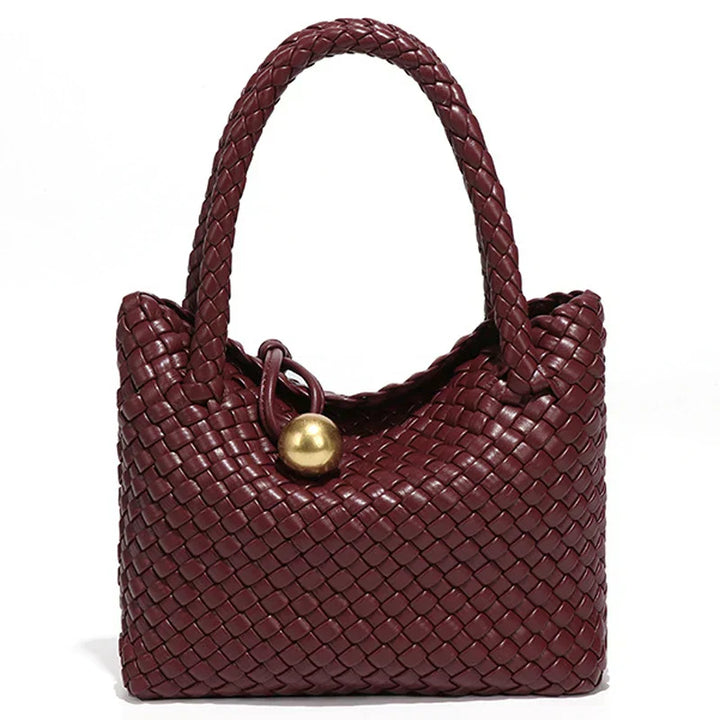 ASTRID™ | Elegant Leather Bag with Gold Accents