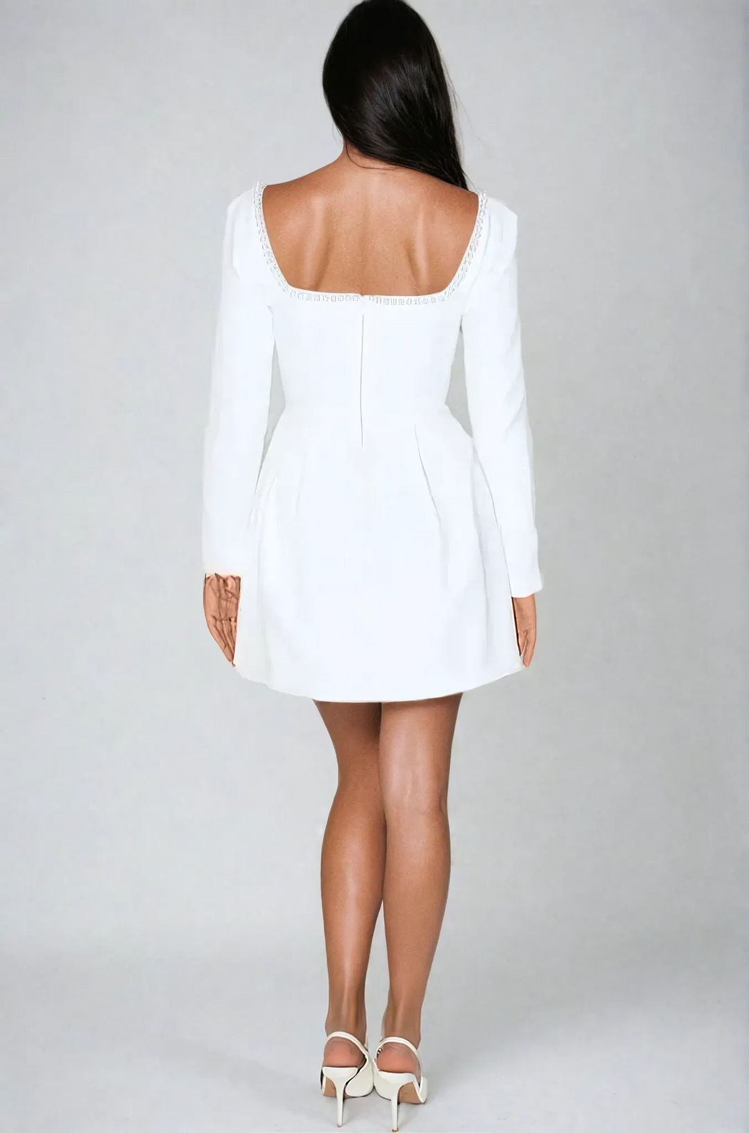 Gytha | Elegant Pearl-Trimmed Dress