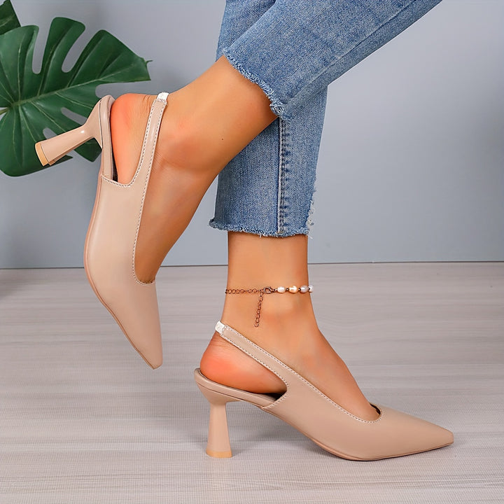 Nicola - Pointed Toe Slingback Stiletto Heels