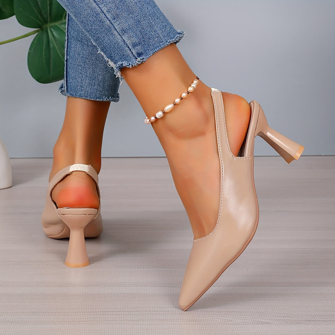 Nicola - Pointed Toe Slingback Stiletto Heels