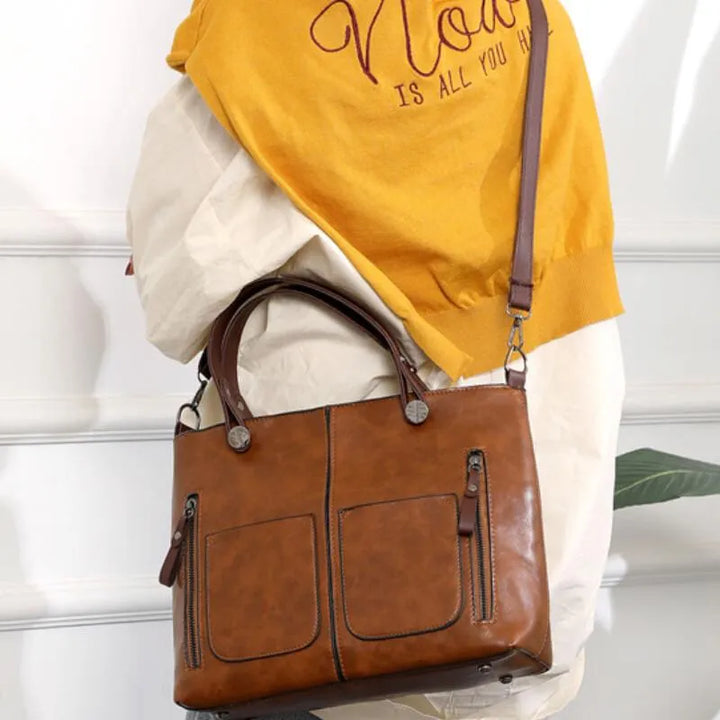 Maelis™ - Elegant Leather Shoulder Bag